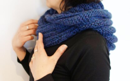 Hooded Ribbed Infinity Scarf