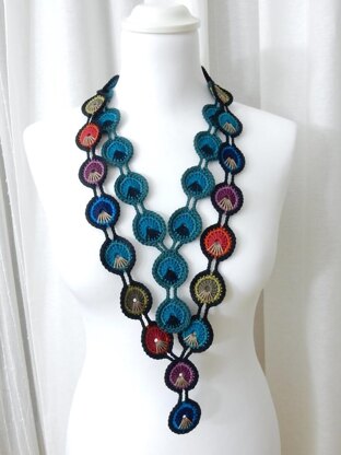 Peacock Eye Feather Necklace