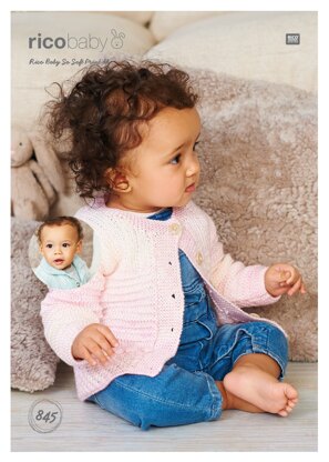 Textured Cardigans in Rico Baby So Soft Print DK - 845 - Downloadable PDF