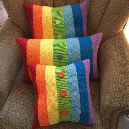 Rainbow pillow cover in 3 sizes