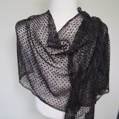 Pebbly Mesh Lace Wrap & Scarf