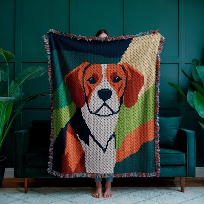 Beagle Hunting Dog C2C Crochet Blanket Pattern