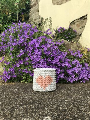 Heart Crochet Basket