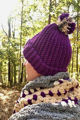 Salt Point Trio Cowl and 2 Hats Crochet Pattern