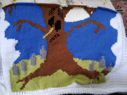 Old Spooky Tree baby blanket