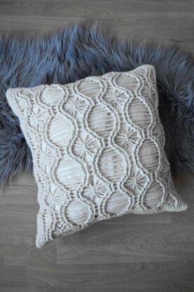 Crochet Macramé Square Pillow