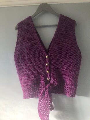 Deep V Crochet Blouse