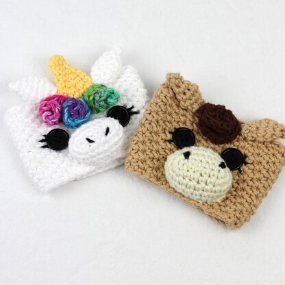 Unicorn & Horse Coffee Cozy