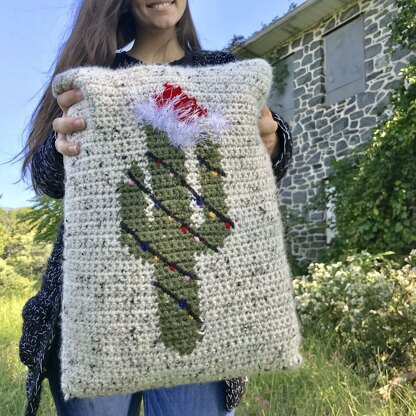 Cactus Christmas Pillow