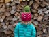 Strawberry Pompom Hat Chunky Baby Children Women