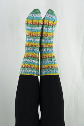 Time Step Socks in Cascade Yarns Heritage Prints - FW244 - Downloadable PDF