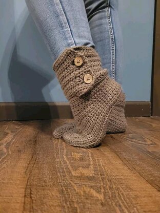 Crochet Adult Boots Slippers Crochet pattern by Toyslab Creations | LoveCrafts