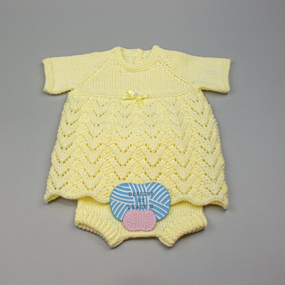 Sunshine Baby Dress 18 inch chest knitting pattern