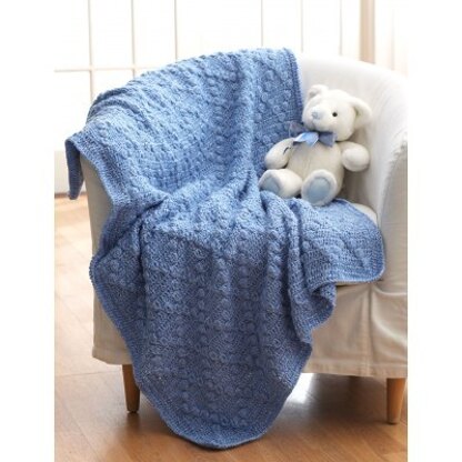 Textured Crochet Blanket in Bernat Baby Coordinates Solids