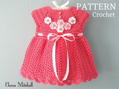 Crochet and Knitting PATTERN Baby Dress Baby Bloomers