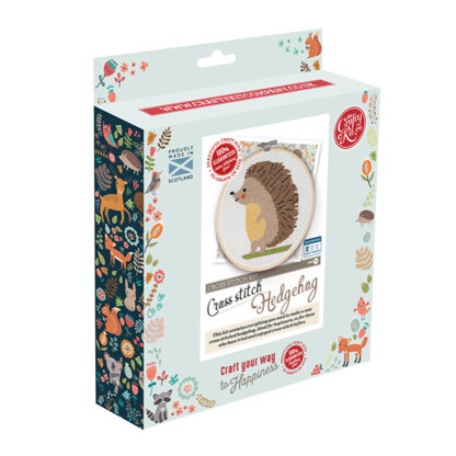 Craft Maker Cross-stitch Kit: Floral Hedgehog - Craft Kits - Art + Craft -  Children - Hinkler