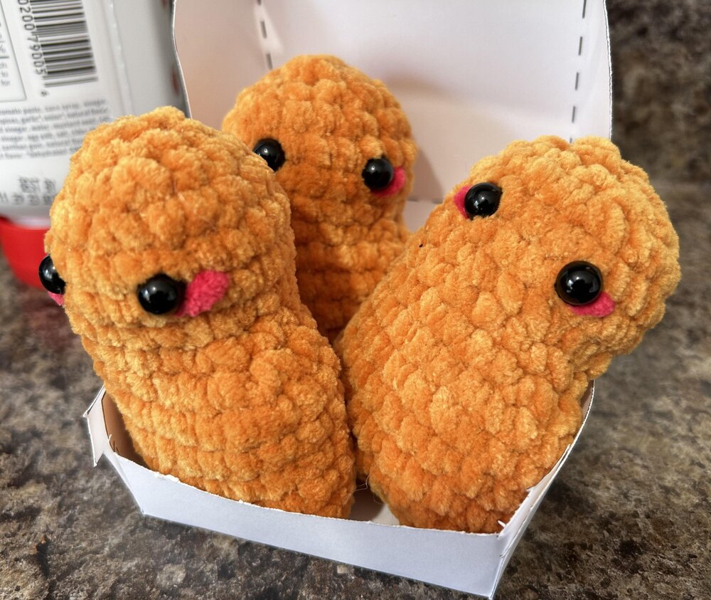 Chicken Nugget Plush Crochet Pattern Crochet pattern by Emma Cooper LoveCrafts