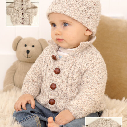 Sweater, Jackets and Hat in Sirdar Snuggly DK - 1776 - Downloadable PDF - knitting pattern