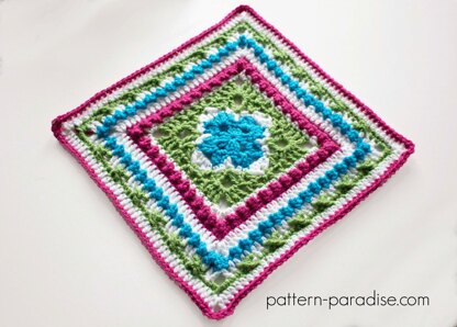 English Garden Afghan Square