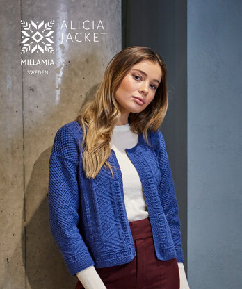 Alicia Jacket - Knitting Pattern in MillaMia Naturally Soft Merino - Downloadable PDF