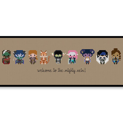 The Mighty Nein Bite Size - PDF Cross Stitch Pattern