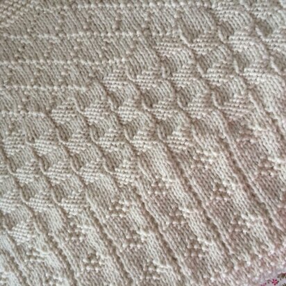 Textured Stripe Blanket Knitting Pattern