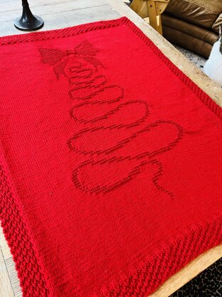 Swirly Christmas Tree Blanket