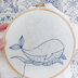 Tamar Girl and a Whale Printed Embroidery Kit - 6in