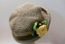 Rose & Violets Flower Brimmed Hat Girls - Ladies L