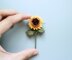 Mini sunflower with stem