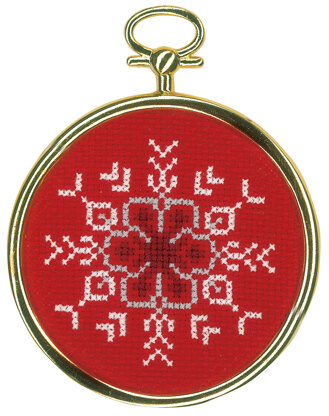 Vervaco Snowflakes (Set of 3) Cross Stitch Kit - 7cm