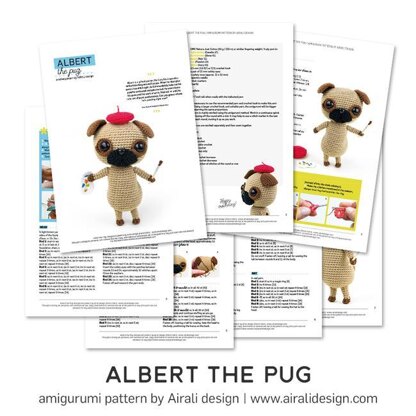 Albert the amigurumi Pug