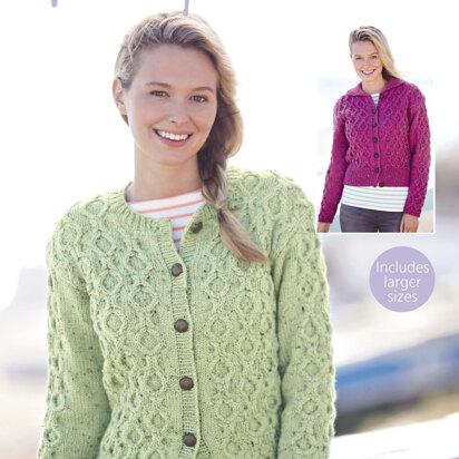 Cardigans in Hayfield Bonus Aran Tweed - 8102 - Downloadable PDF