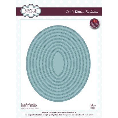 Creative Expressions Sue Wilson Noble Double Pierced Ovals Craft Die