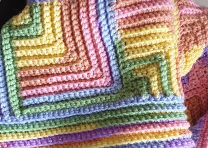 Rainbow Textured Baby Blanket (UK)