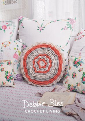 "Petal Power Cover" - Crochet Pattern For Home in Debbie Bliss Cashmerino Aran - DBS059