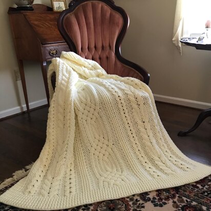 Bonnie's Winter Cabled Throw