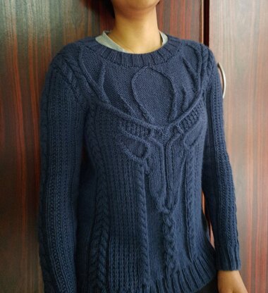 Stag Head Pullover inspired by Norah Gaughan