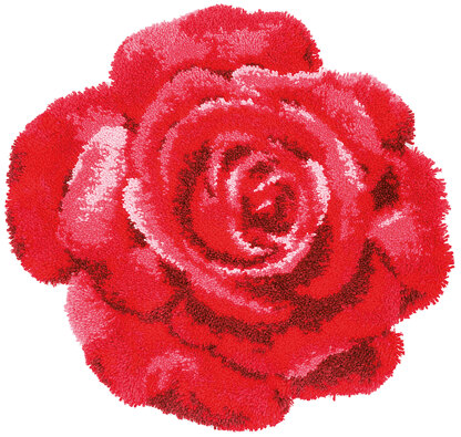 Vervaco Rose Shaped Latch Hook Rug Kit