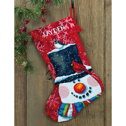 Dimensions Snowman and Friends Stocking Tapestry Kit - 33 x 51 cm