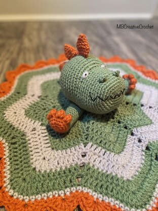 Dinosaur lovey blanket