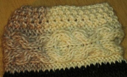 Cabled Cuff Christmas Stocking