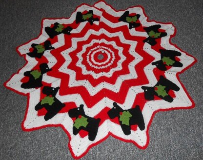 Christmas Scottie Tree Skirt