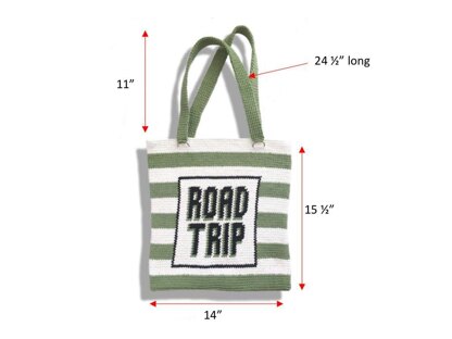 Road Trip Stripes Tote Bag