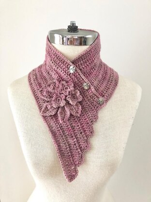 NEW Crochet Pattern: Floral Peony Neck Warmer scarf – Valerie Baber Designs