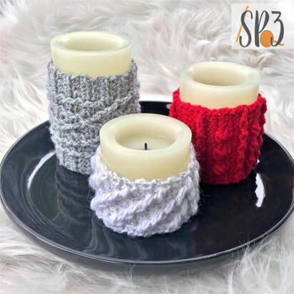 Cabled Candle Wraps