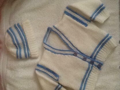 Blue trimed Little cardigan