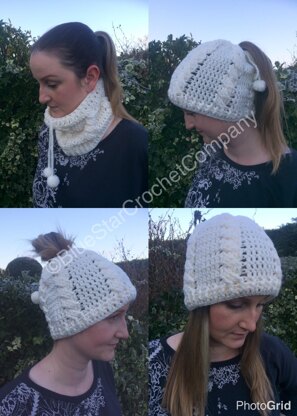 2 in 1 snood and hat