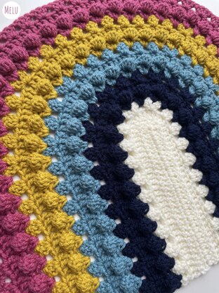 Granny Bobblina Rainbow Blanket pattern by Melu Crochet
