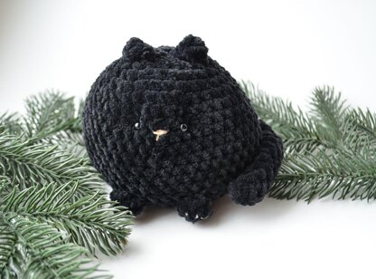 Plush black cat